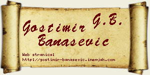 Gostimir Banašević vizit kartica